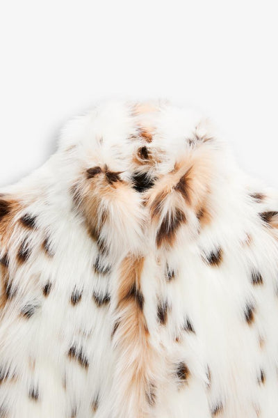 LEOPARD PRINT FAUX FUR JACKET