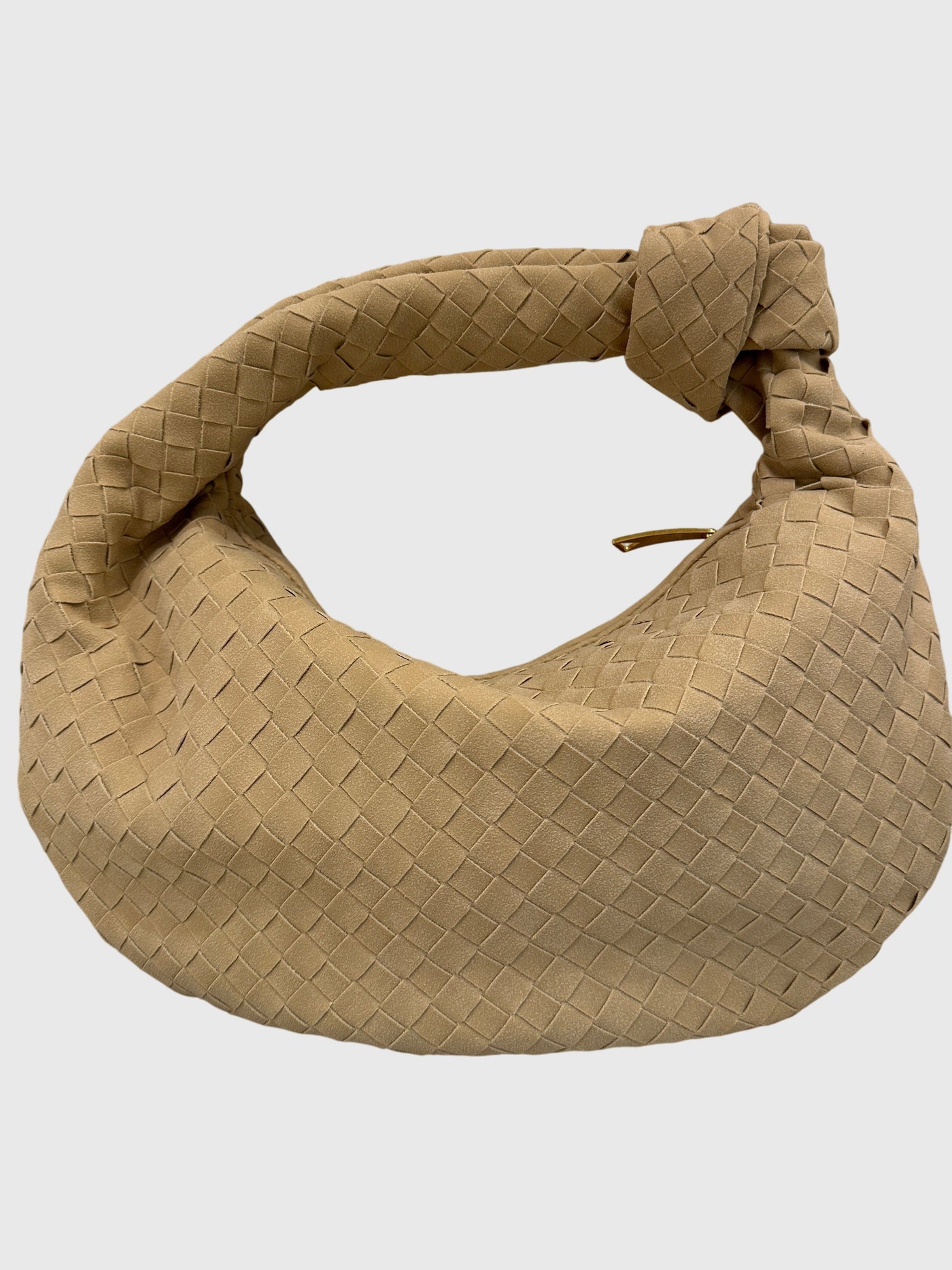 Celeste | Medium Woven Suede Bag with Knot