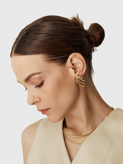 Aitana | Three-Layer Wing-Shaped Earrings
