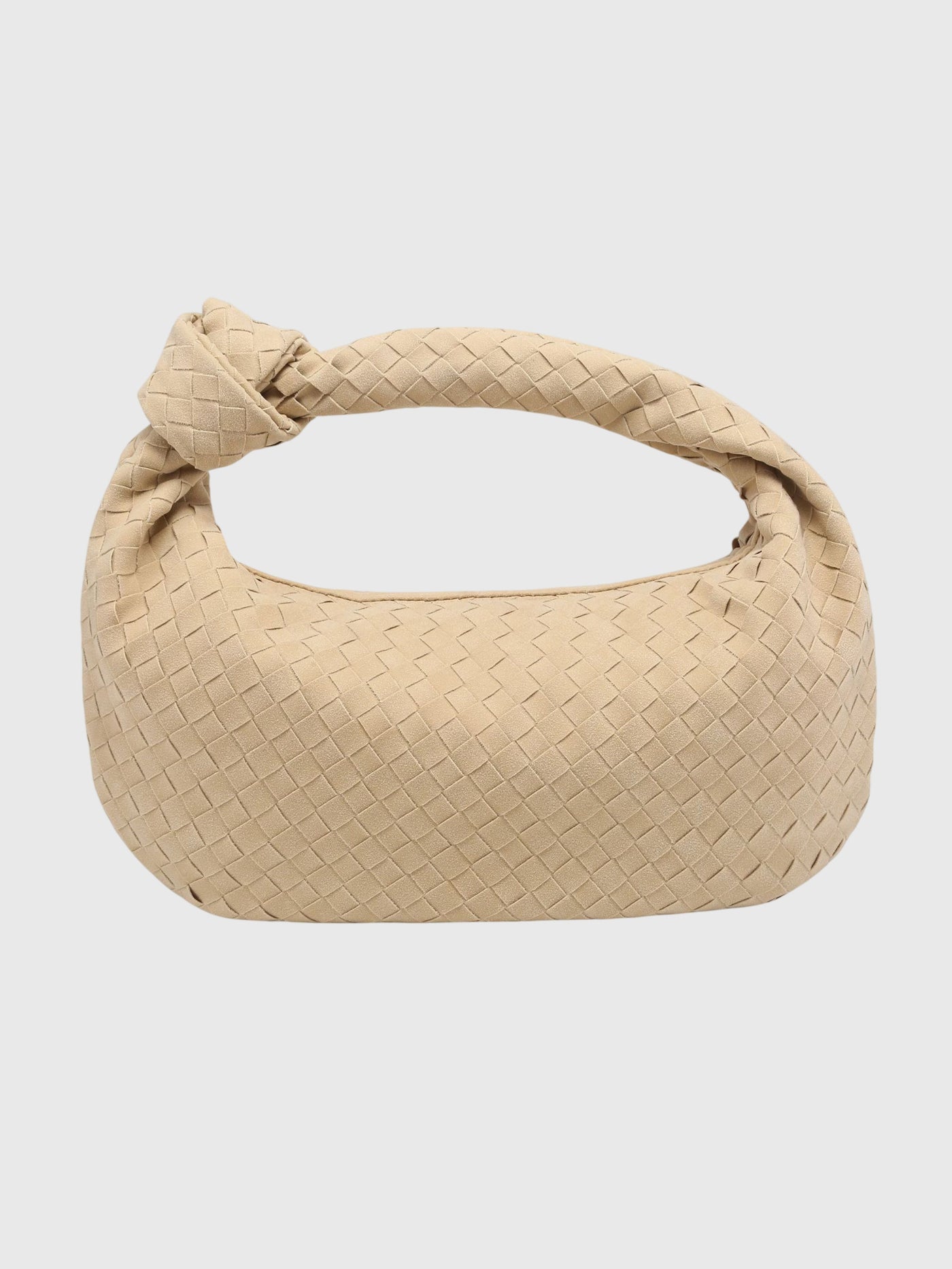 Celeste | Medium Woven Suede Bag with Knot