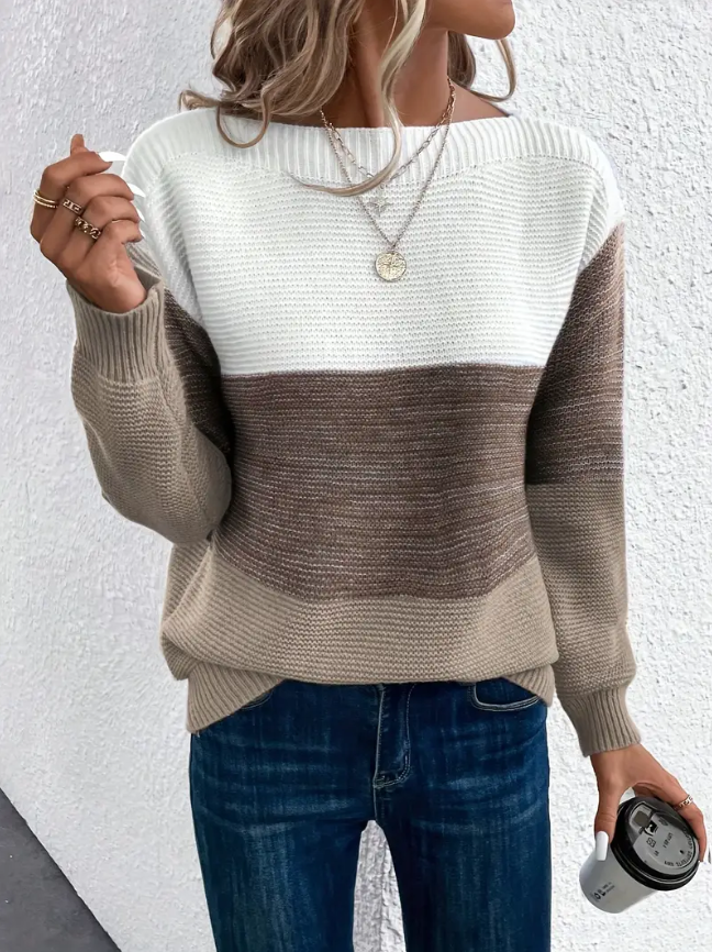 Calista - Elegant Long Sleeve Jumper with Dropped Shoulders