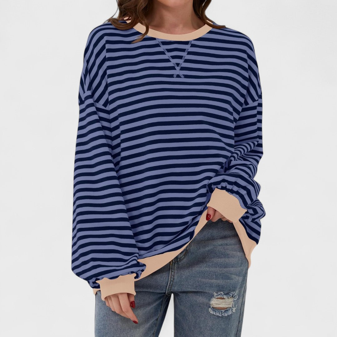 LUKA - Casual Long Sleeve Striped Sweatshirt