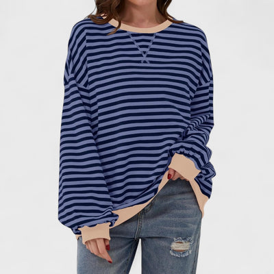 LUKA - Casual Long Sleeve Striped Sweatshirt