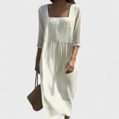 Feliane - Dress with Front Panel in Linen