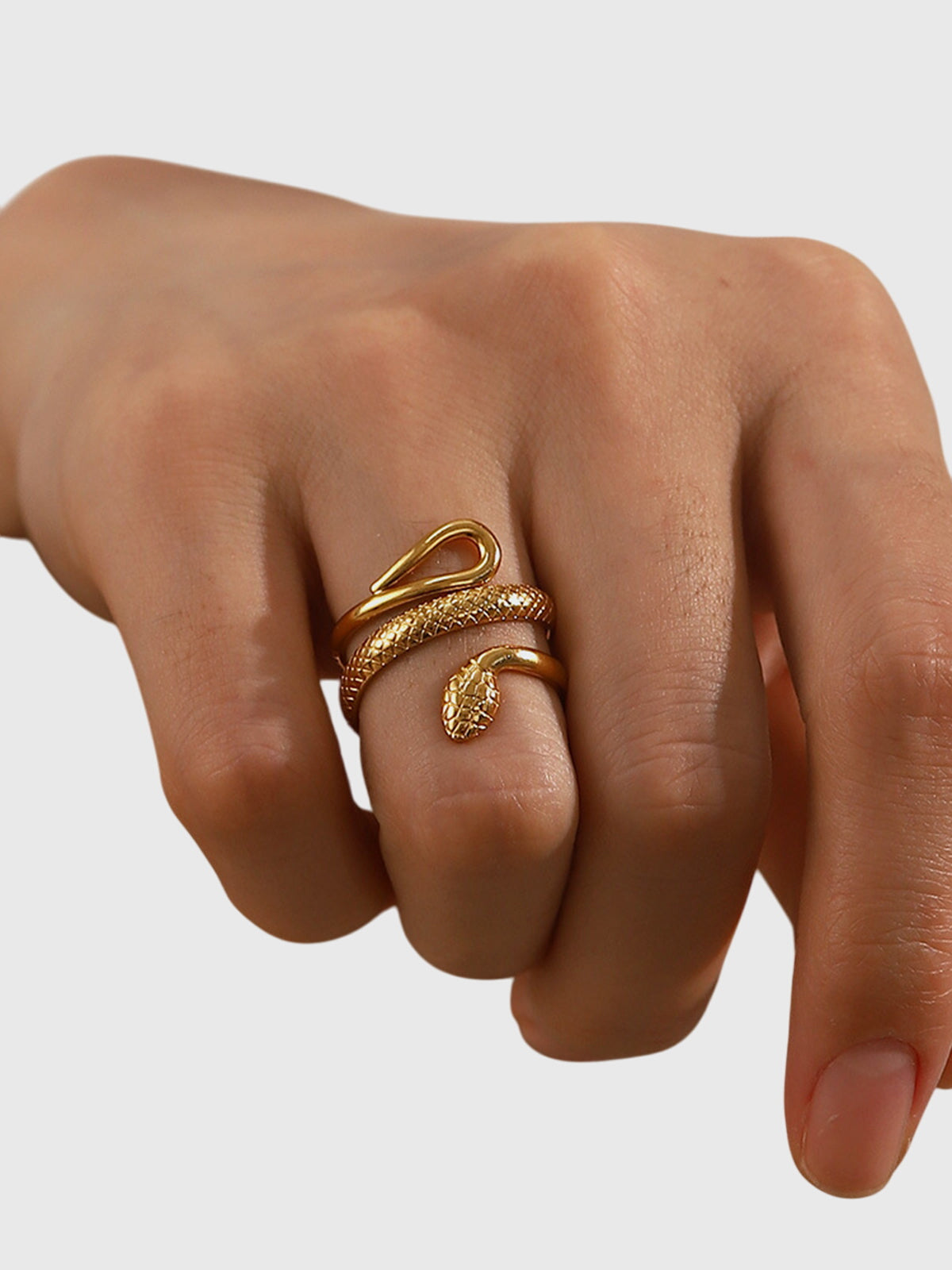 Aubrey | Adjustable Snake-Shaped Ring
