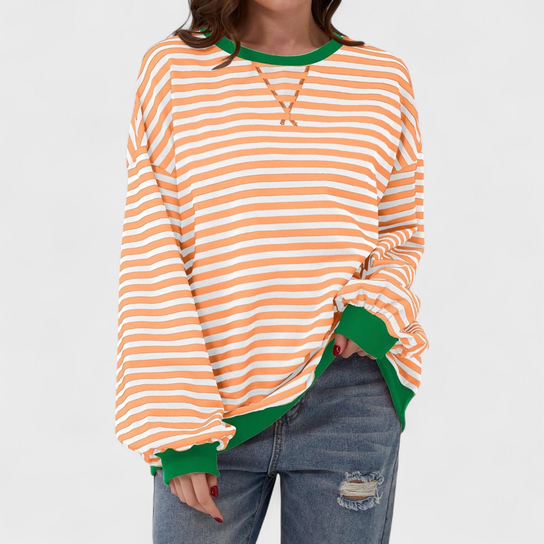 LUKA - Casual Long Sleeve Striped Sweatshirt
