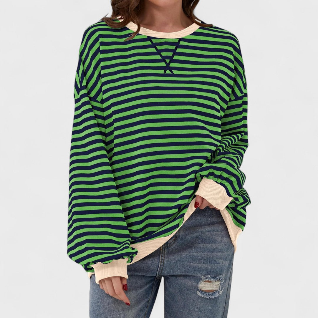 LUKA - Casual Long Sleeve Striped Sweatshirt