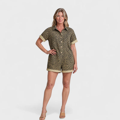 Nonette - Shirt Dress with Leopard Print