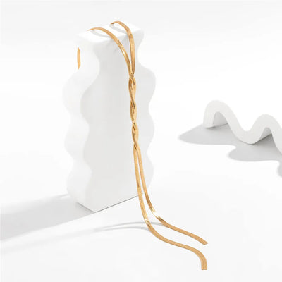 Flaira – Adjustable Snake Necklace in Gold