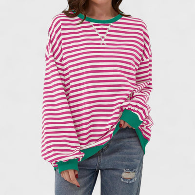 LUKA - Casual Long Sleeve Striped Sweatshirt