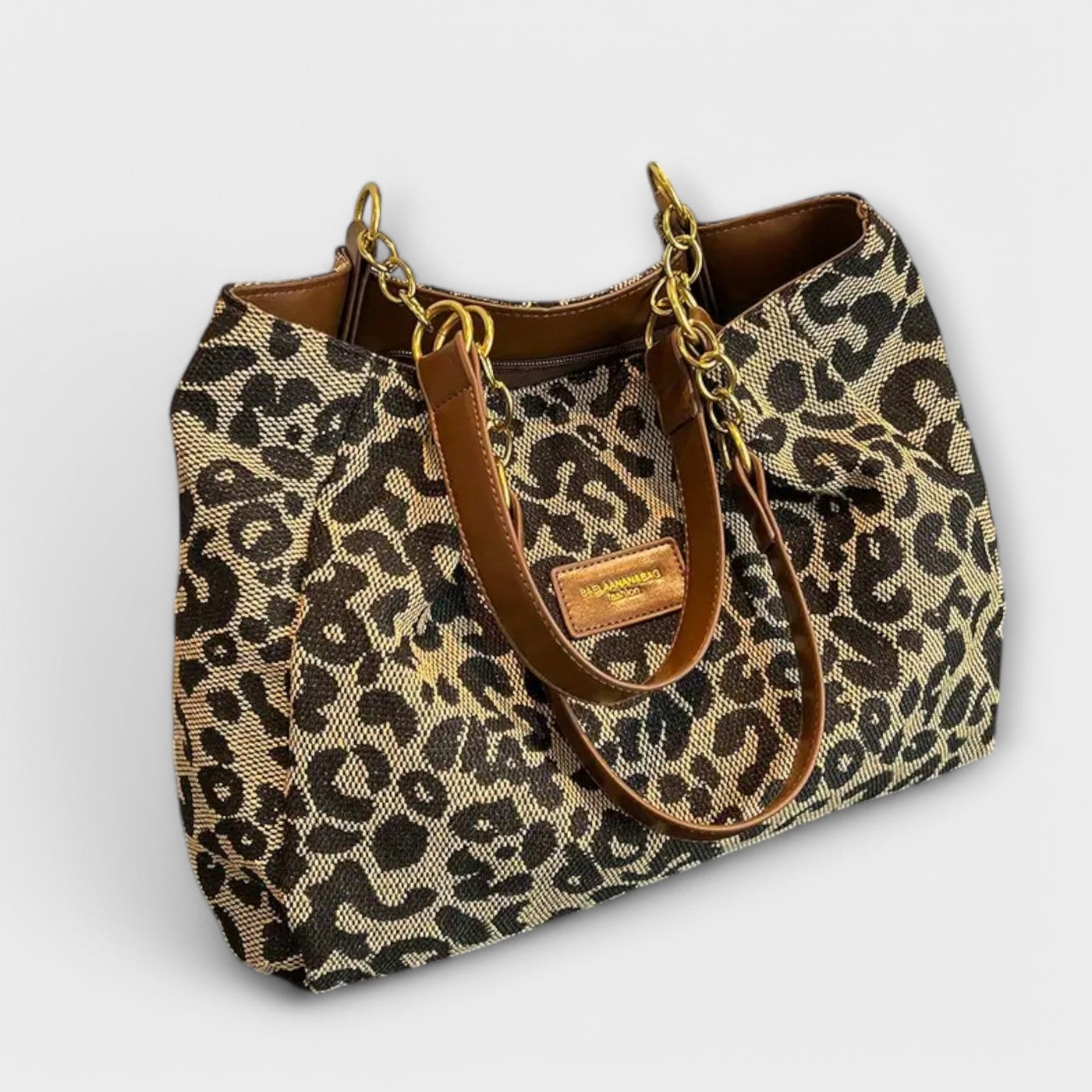 Gianna Boutique - Leopard Print Canvas Crossbody Bag
