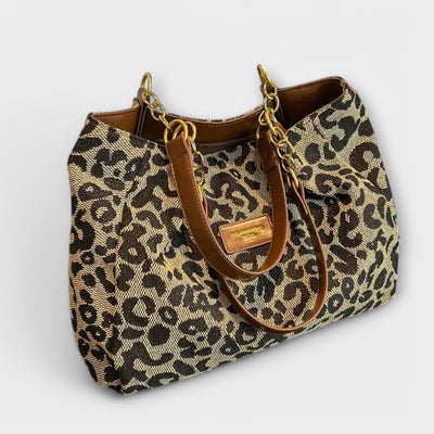 Gianna Boutique - Leopard Print Canvas Crossbody Bag