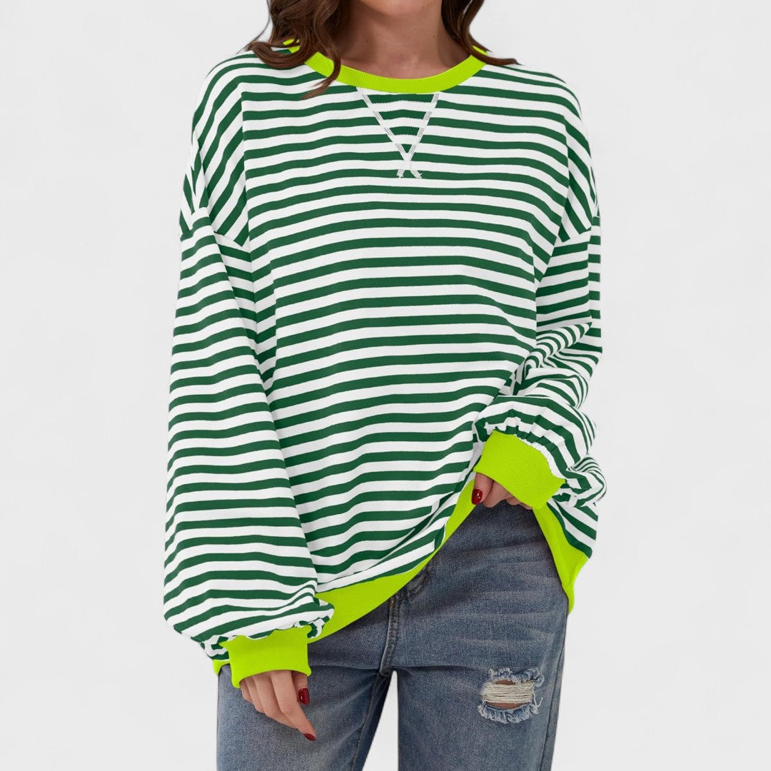 LUKA - Casual Long Sleeve Striped Sweatshirt
