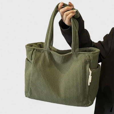 Tilda – Ribbed Tote Bag with Drawstring