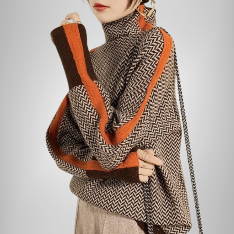 Clarabella - High Neck Mélange Jumper