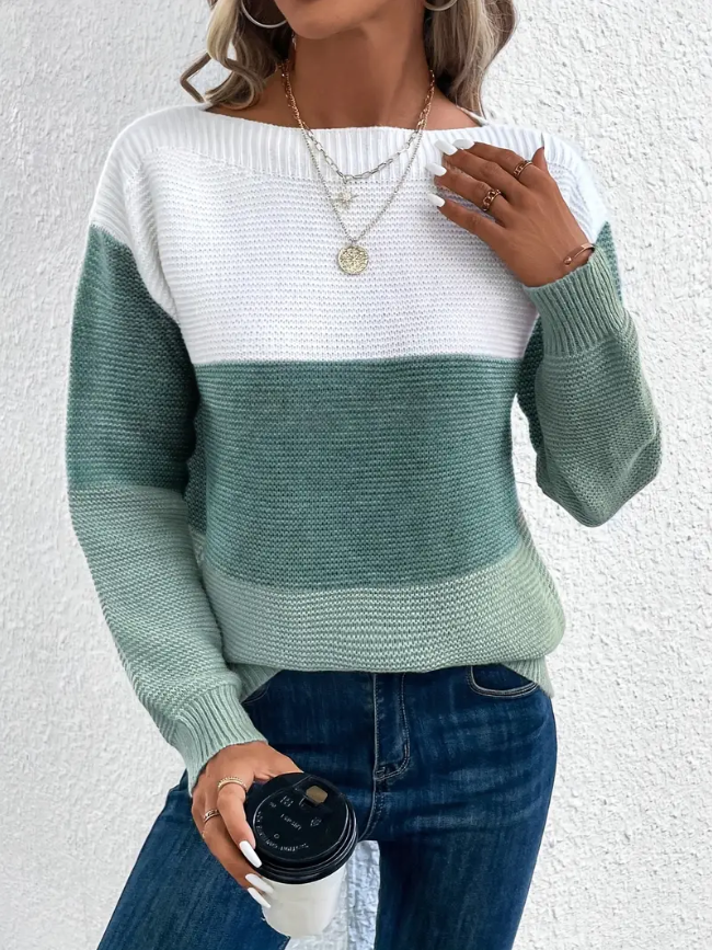 Calista - Elegant Long Sleeve Jumper with Dropped Shoulders