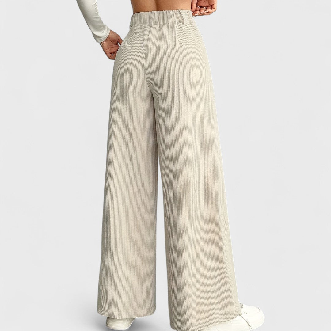 Rida - Women's High-Waisted Wide-Leg Trousers
