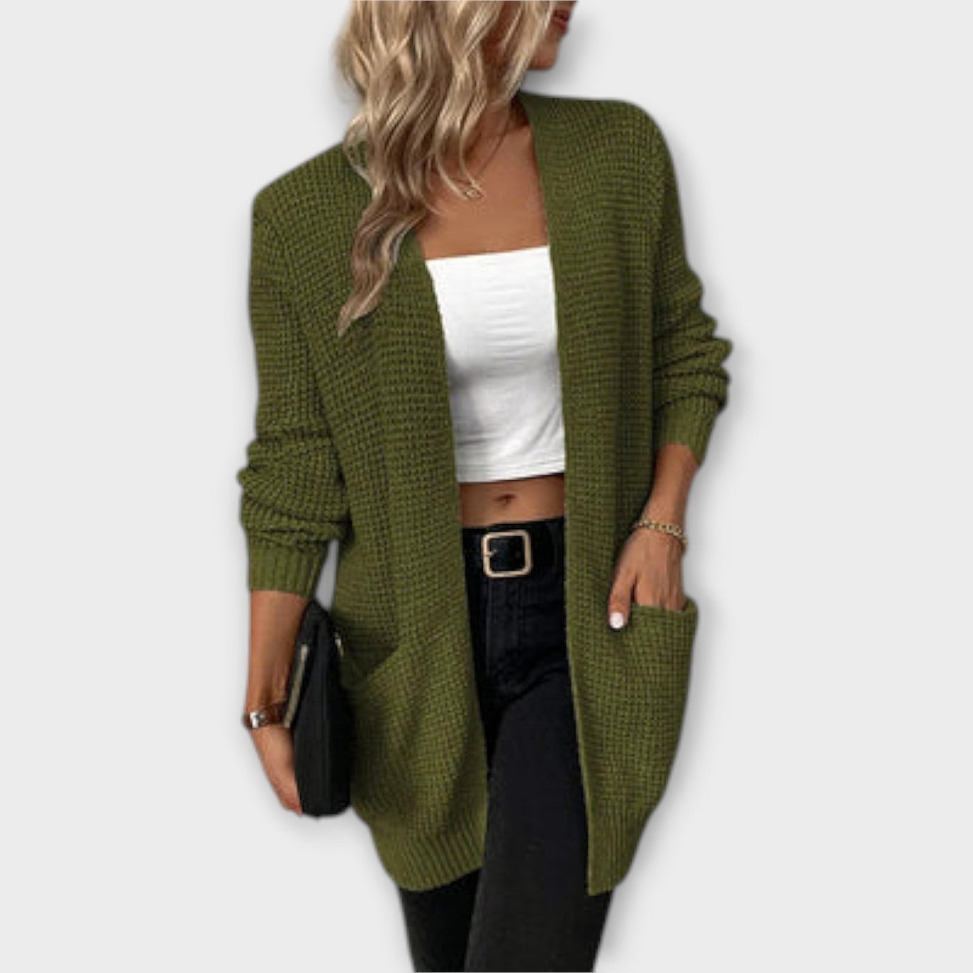 Nancy - Casual Cardigan in Knit with Pockets