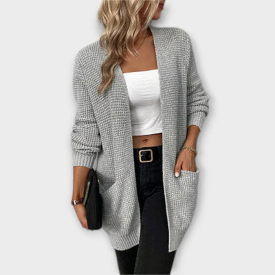 Nancy - Casual Cardigan in Knit with Pockets