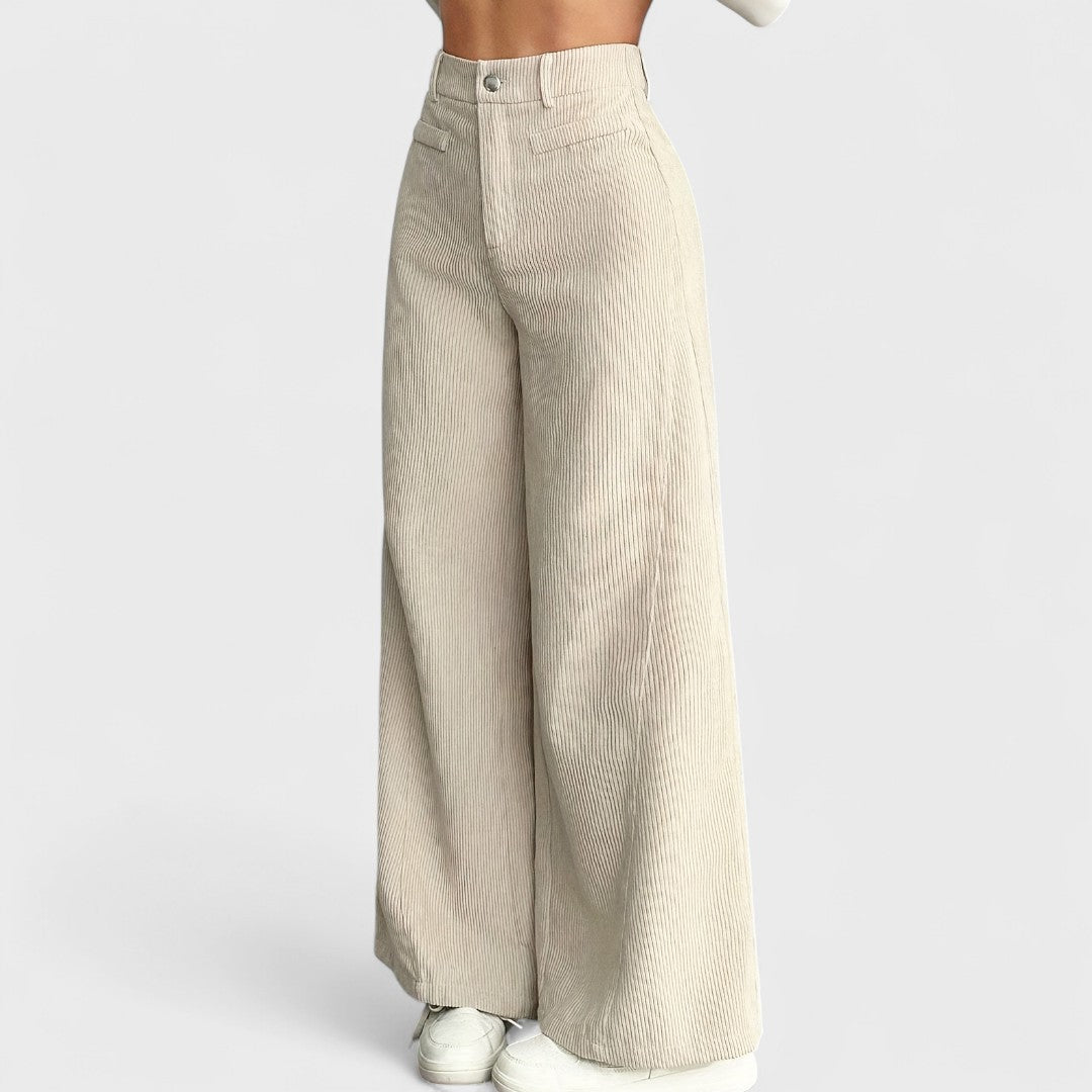 Rida - Women's High-Waisted Wide-Leg Trousers