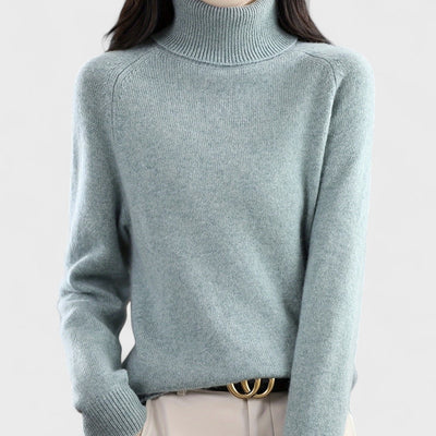 Sapphire - Solid High Neck Jumper
