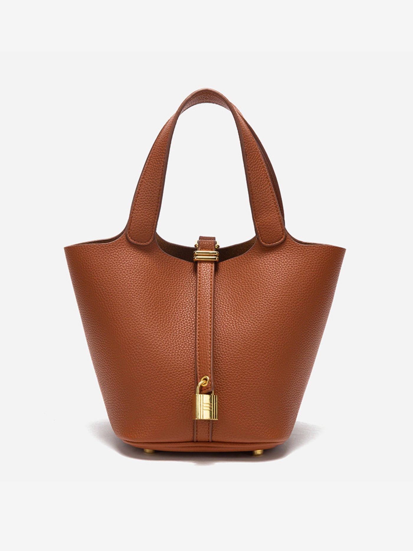 Glaiza | Elegant Gold-Lock Bucket Bag