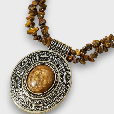 Maralis – Vintage Necklace with Natural Stone Pendant