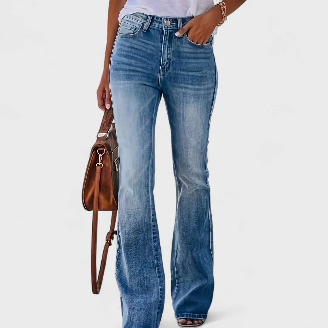 Foxa - Stretch Flared Jeans Retro Versatile Casual
