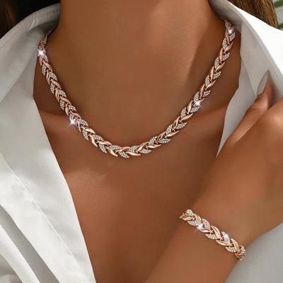 Olivia - Elegant Glass Fish Tail Set with Rhinestones