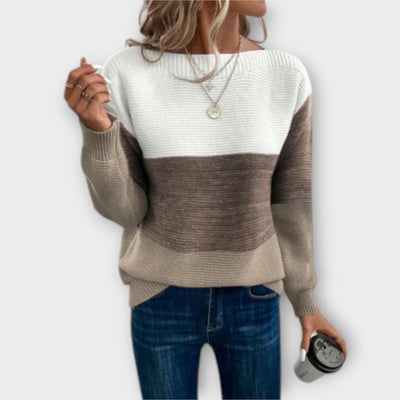 Clara - Elegant patchwork jumper in three colours
