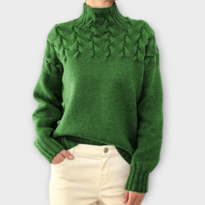 Eva - Women's Jumper with Cable Knit Details
