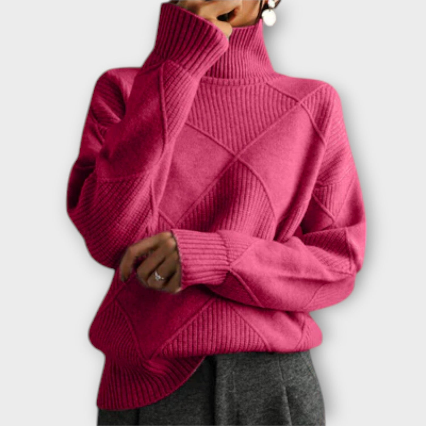 Melanie - Comfortable High Neck Jumper