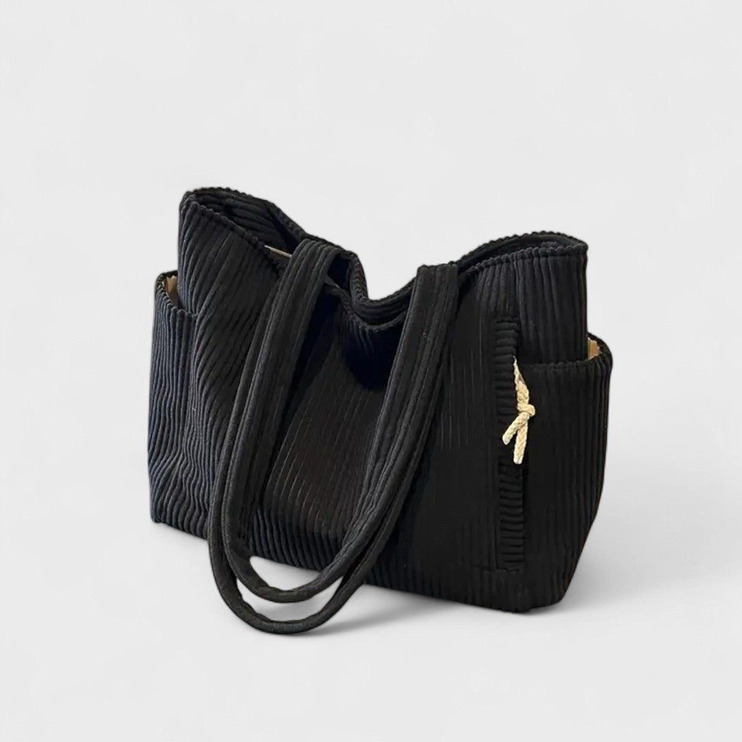 Tilda – Ribbed Tote Bag with Drawstring