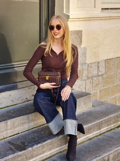Juliette | Woven Structured Glossy Bag
