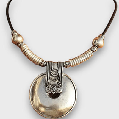 Selena – Boho Vintage Necklace with Ring Pendant