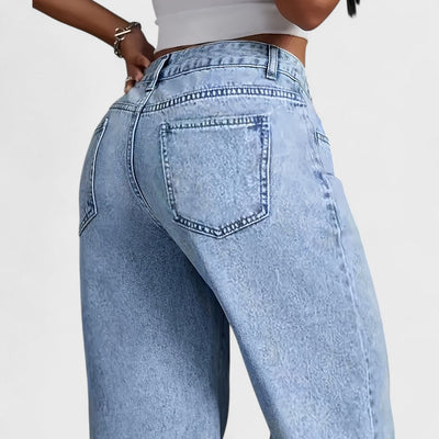 Mara - Women's Wide Leg Straight Jeans