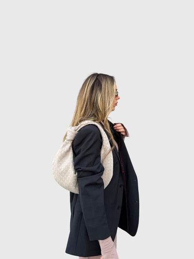 Celeste | Medium Woven Suede Bag with Knot