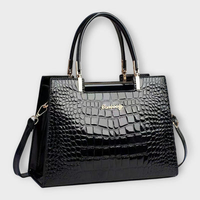 Gianna Boutique - Glossy Crocodile Pattern Handbag