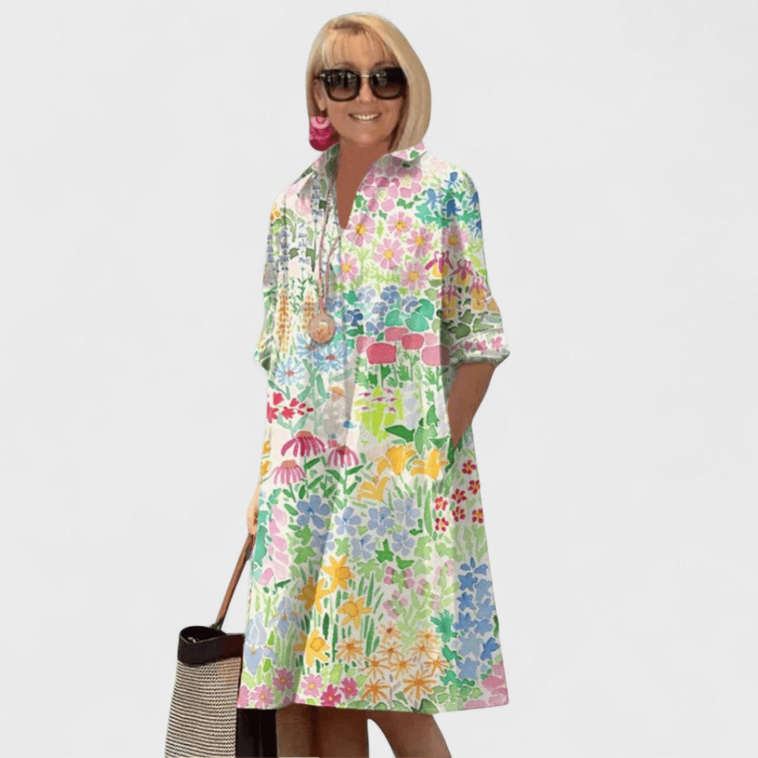 Nadine - Luxury Floral Summer Dress for a Relaxed Style