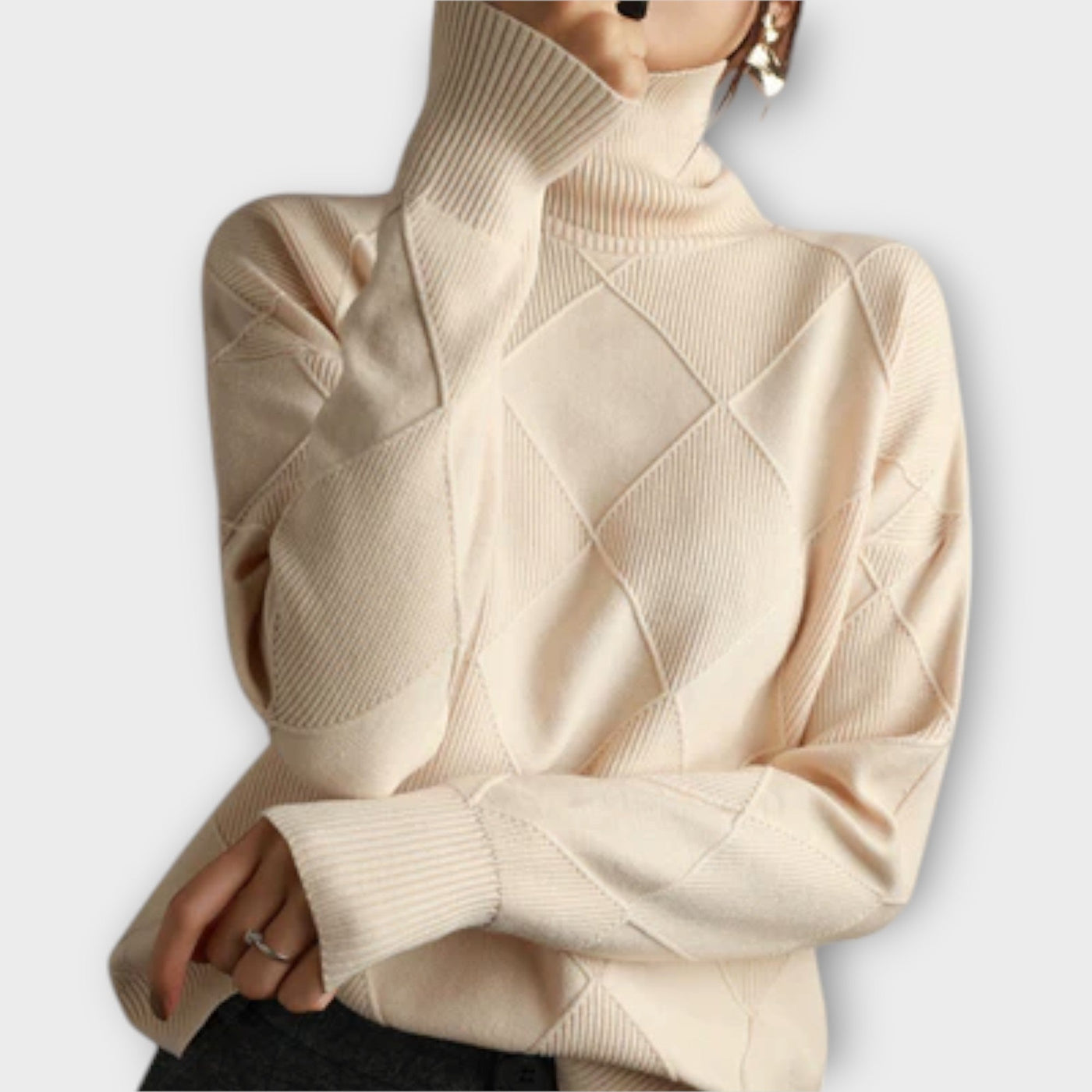 Melanie - Comfortable High Neck Jumper