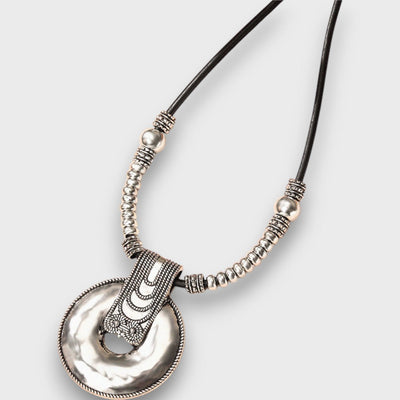 Selena – Boho Vintage Necklace with Ring Pendant
