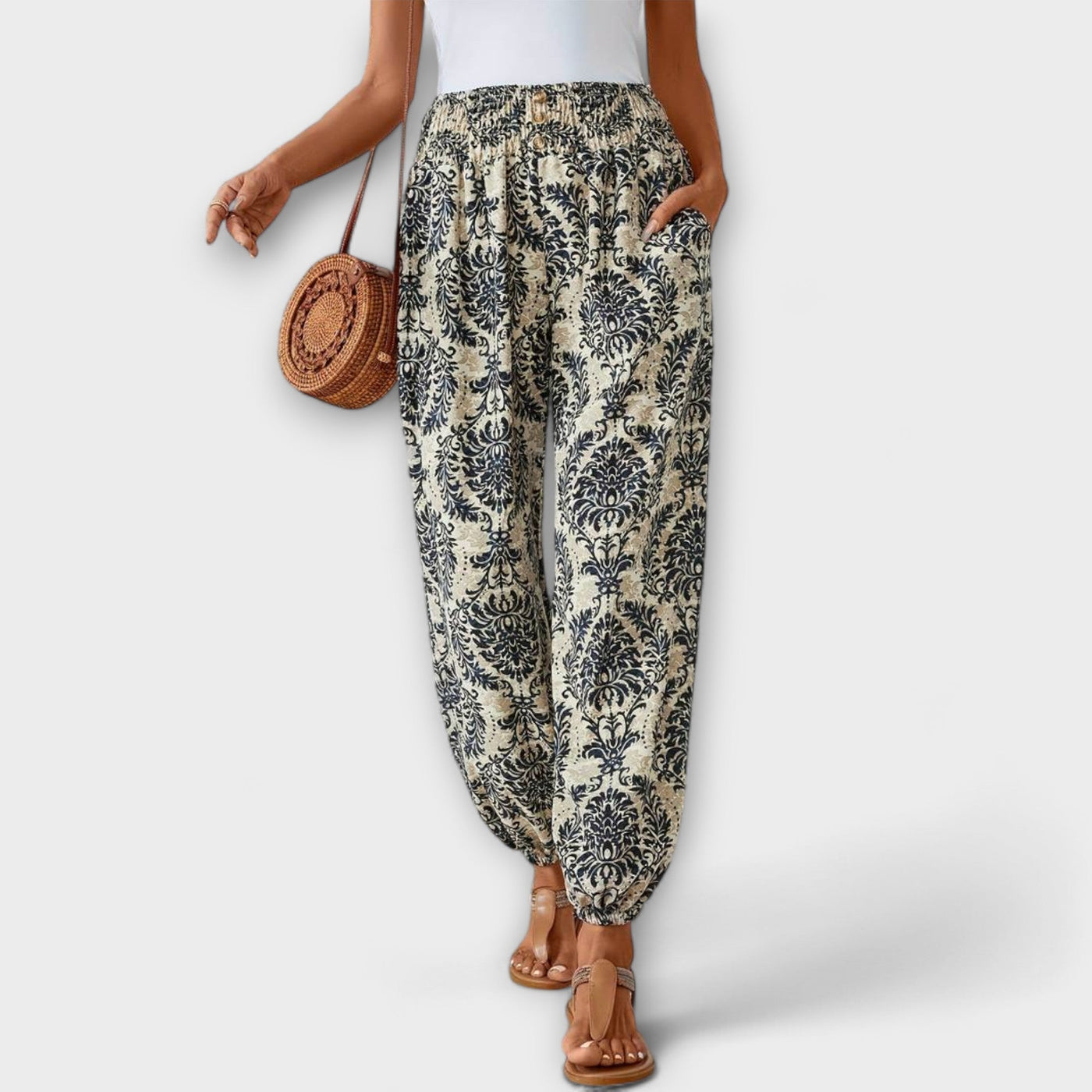Scarlett - Tights with Ethnic Design