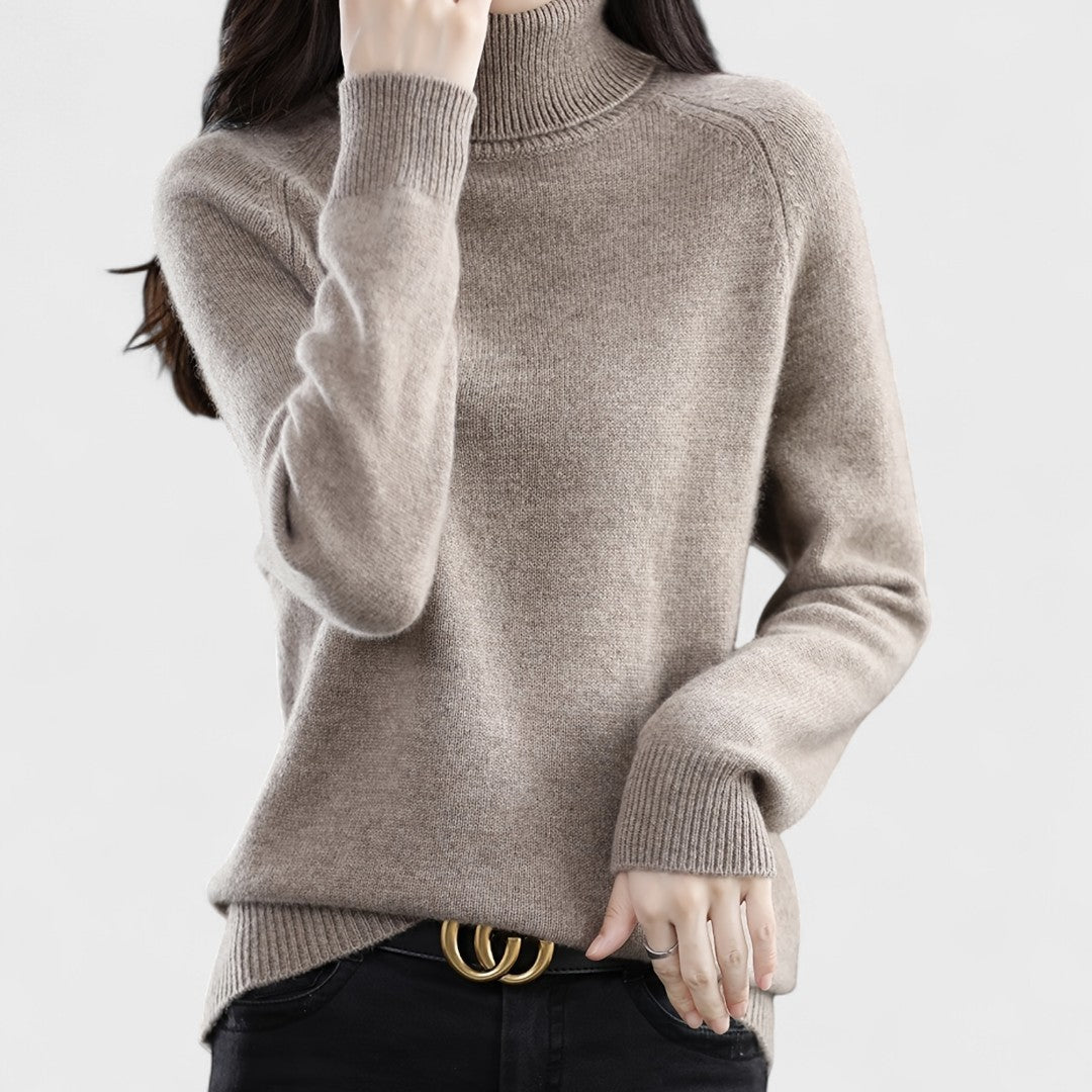 Sapphire - Solid High Neck Jumper