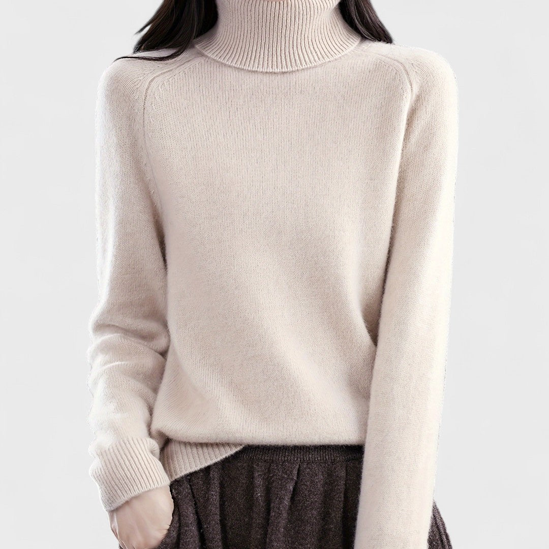 Sapphire - Solid High Neck Jumper