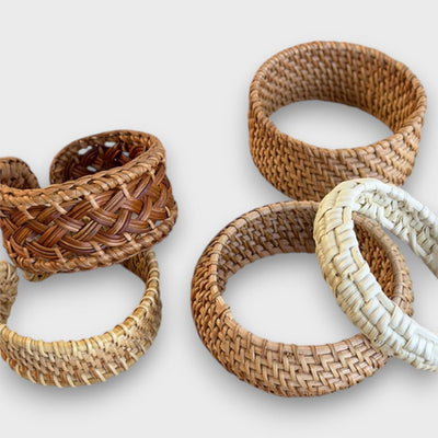 Noelia – Woven Rattan Bracelet