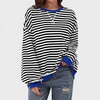 LUKA - Casual Long Sleeve Striped Sweatshirt