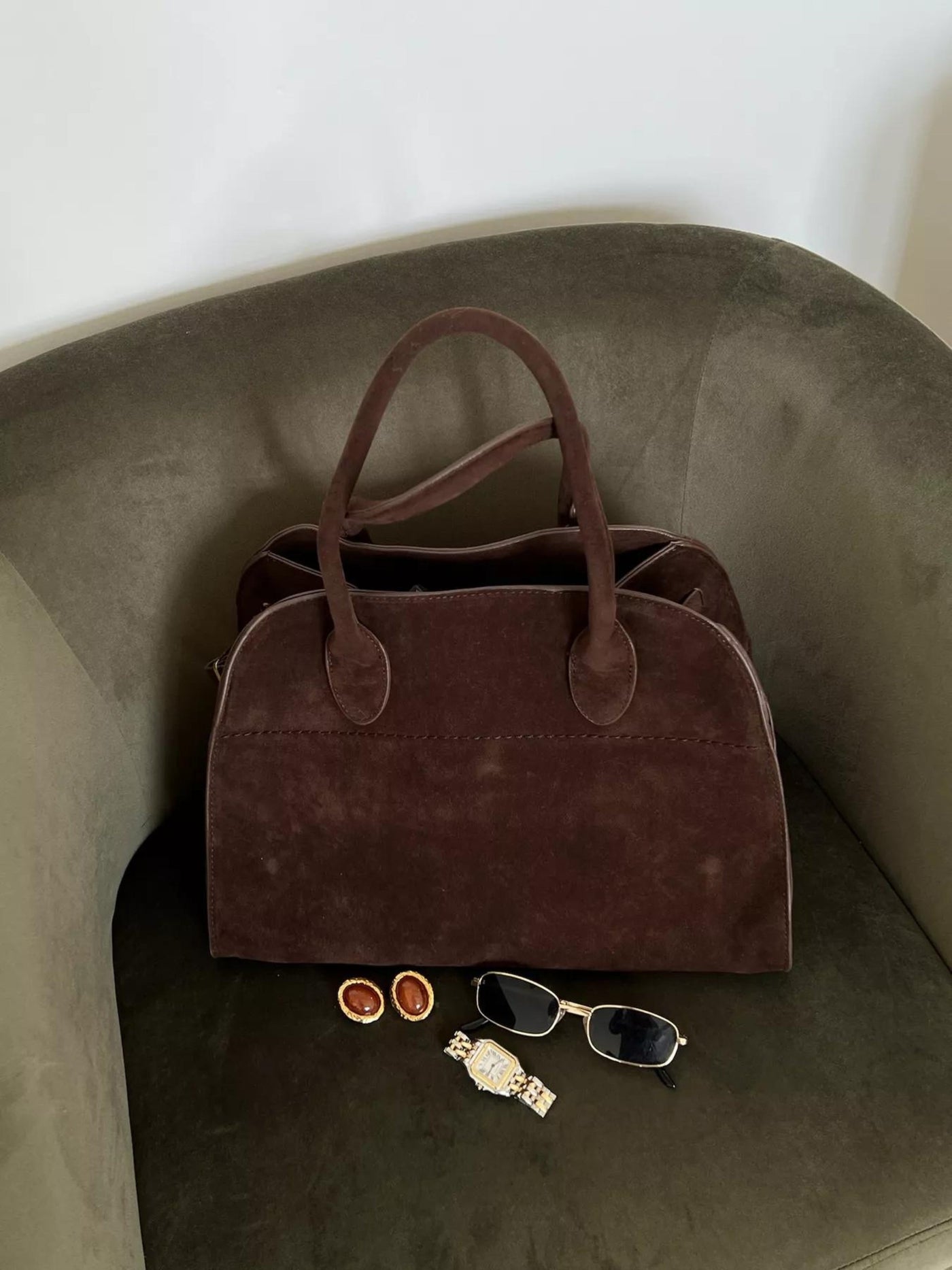 Luisa | Minimalist Daily Bag in Suede Leather