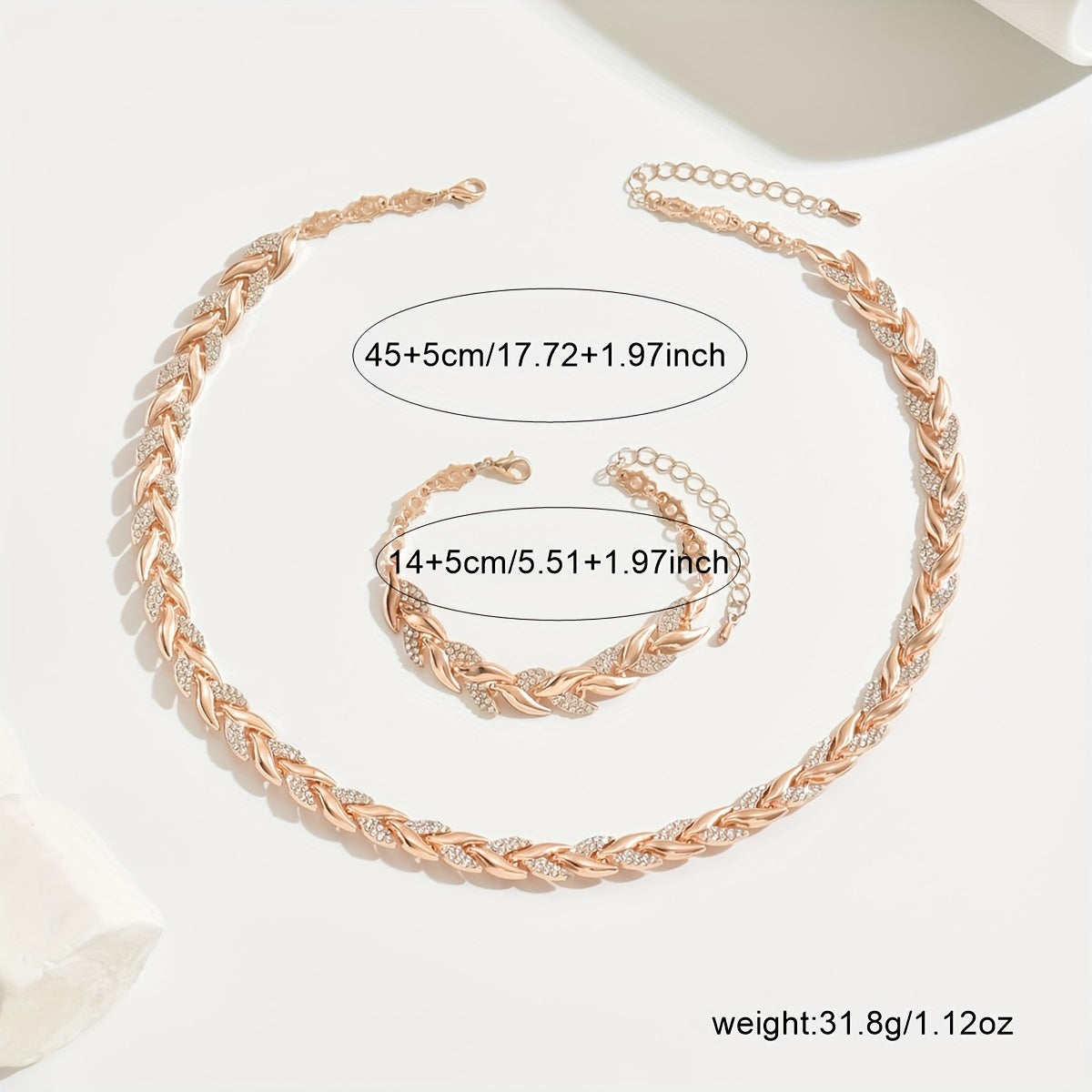 Olivia - Elegant Glass Fish Tail Set with Rhinestones