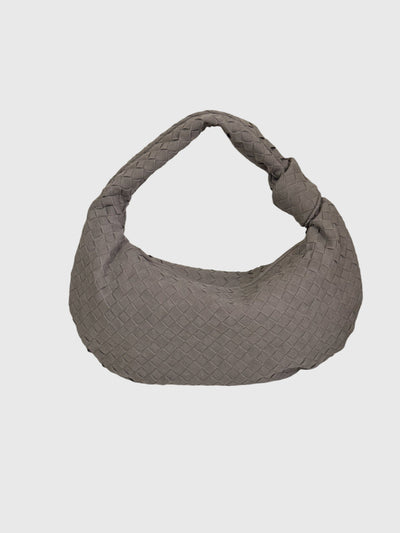 Celeste | Medium Woven Suede Bag with Knot