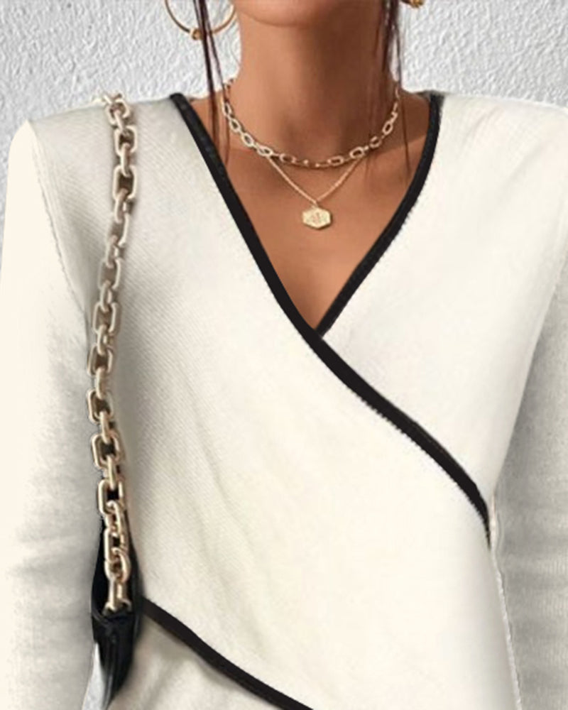 Yzabelle – Jumper with Contrast Trim